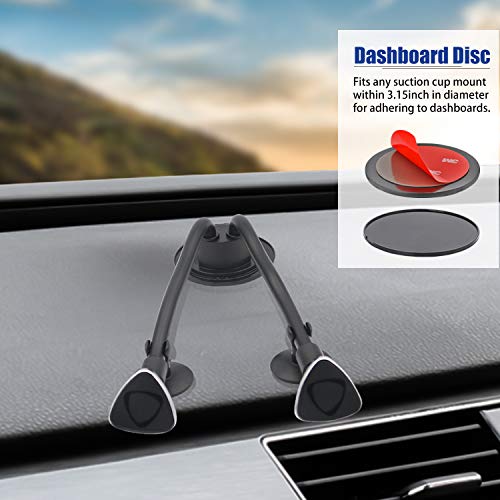 Kolasels Dual Magnetic Car Phone Mount, Gooseneck Car Phone Holder For Truck Windshield & Dashboard With 3M/Stabilizer, Dual Long Arm Phone Mount Compatible With Iphone Galaxy All Smart Cell Phones #TOP6