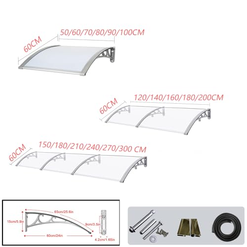 Auvent de porte en polycarbonate qui protège votre entrée des intempéries