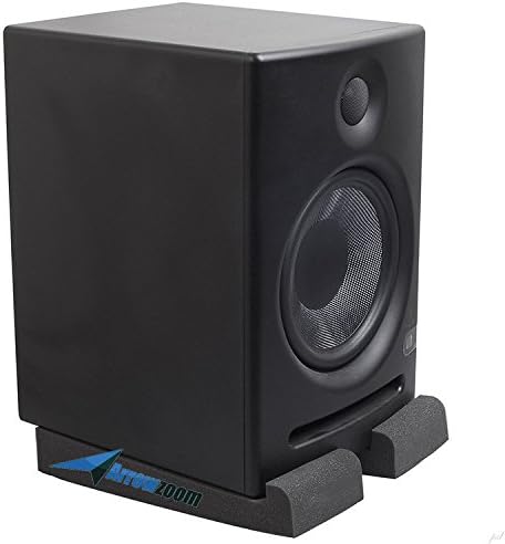 Arrowzoom Acoustic Foams New 1 Piece Large High Density Isolator Foam Studio Solutions Monitor Speaker Isolation Pads Dampening Recoil Stabilizer Speaker Risers 11.8 X 7.9 X 1.6 in AZ1108