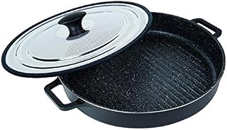 MasterPan Non-Stick Stovetop Oven Grill Pan with Heat-in Steam-Out Lid, nonstick cookware, 12"