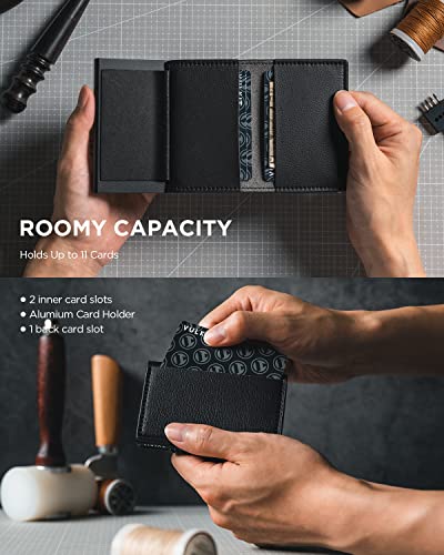 VULKIT Minimalist Card Holder Wallet Pop Up Cards RFID Protection Holds Up to 10 Cards3