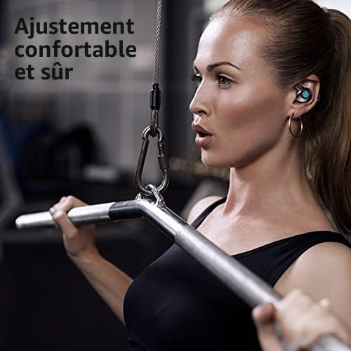 Écouteurs Bluetooth, écouteurs sans Fil Q23 Pro BT 5.4 étanches à Réduction de Bruit avec Micro, Idéal pour Les Voyages Sportifs (Noir)