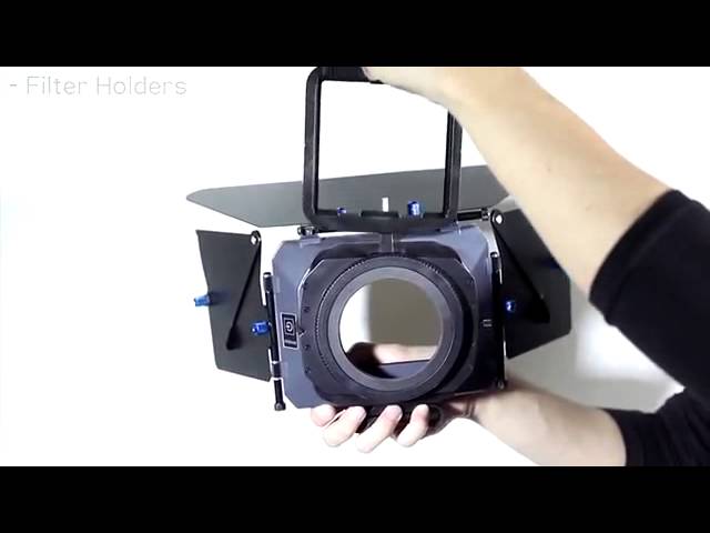 PROAIM Professionele Zonnescherm Matte Box met 4x4 filterhouders & Knicker voor DSLR-camera's en camcorders | Past lenzen aan tot 95 mm in diameter | In hoogte verstelbare 15 mm staafadapter