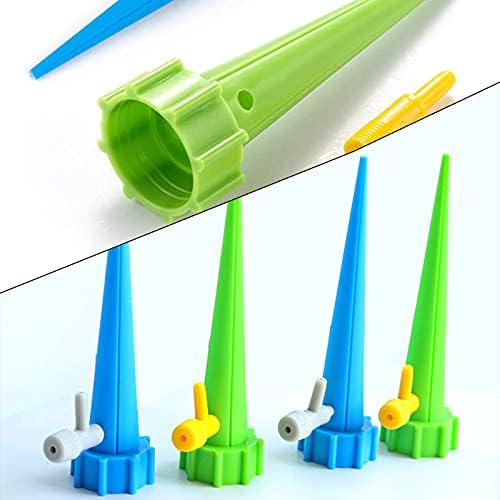 Self Watering Spikes 12Pack Slow Release Control Valve Switch Automatic Watering DevicesAdjustable Plant Watering Devices for Outdoor and Vacation Plant Watering6 Green&6 Blue