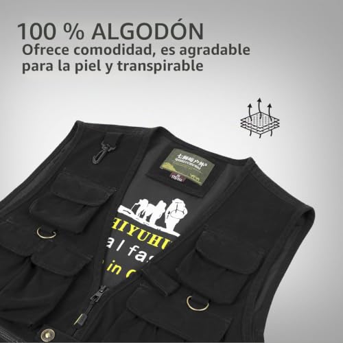 Chaleco de pesca con bolsillos amplios para evitar la pérdida de accesorios 3