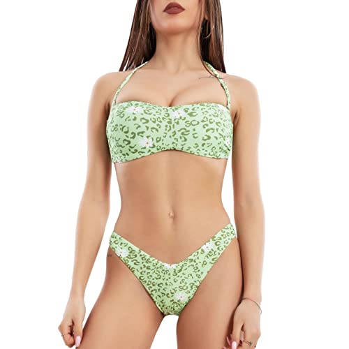 Bikini Triangle pour femme Toocool HH8423 maillot de bain deux pièces vert 42