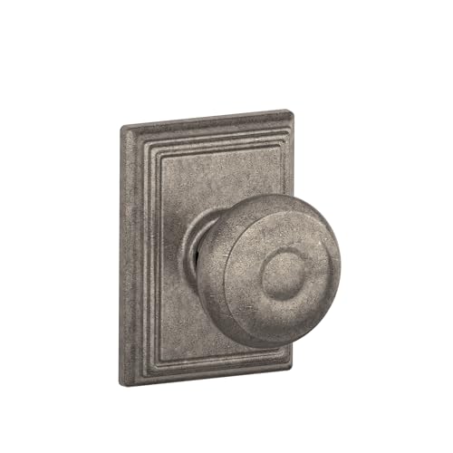 Image of SCHLAGE F10GEO621ADD Addison Collection Georgian Passage Knob, Distressed Nickel