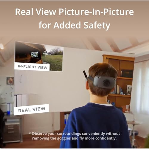 Image of DJI Goggles 3 FPV Goggles with Micro-OLED Screens, O4 HD Video Transmission, Adjustable Diopters, Real View PiP, Wireless Streaming Bundle with Lens Cleaning Kit