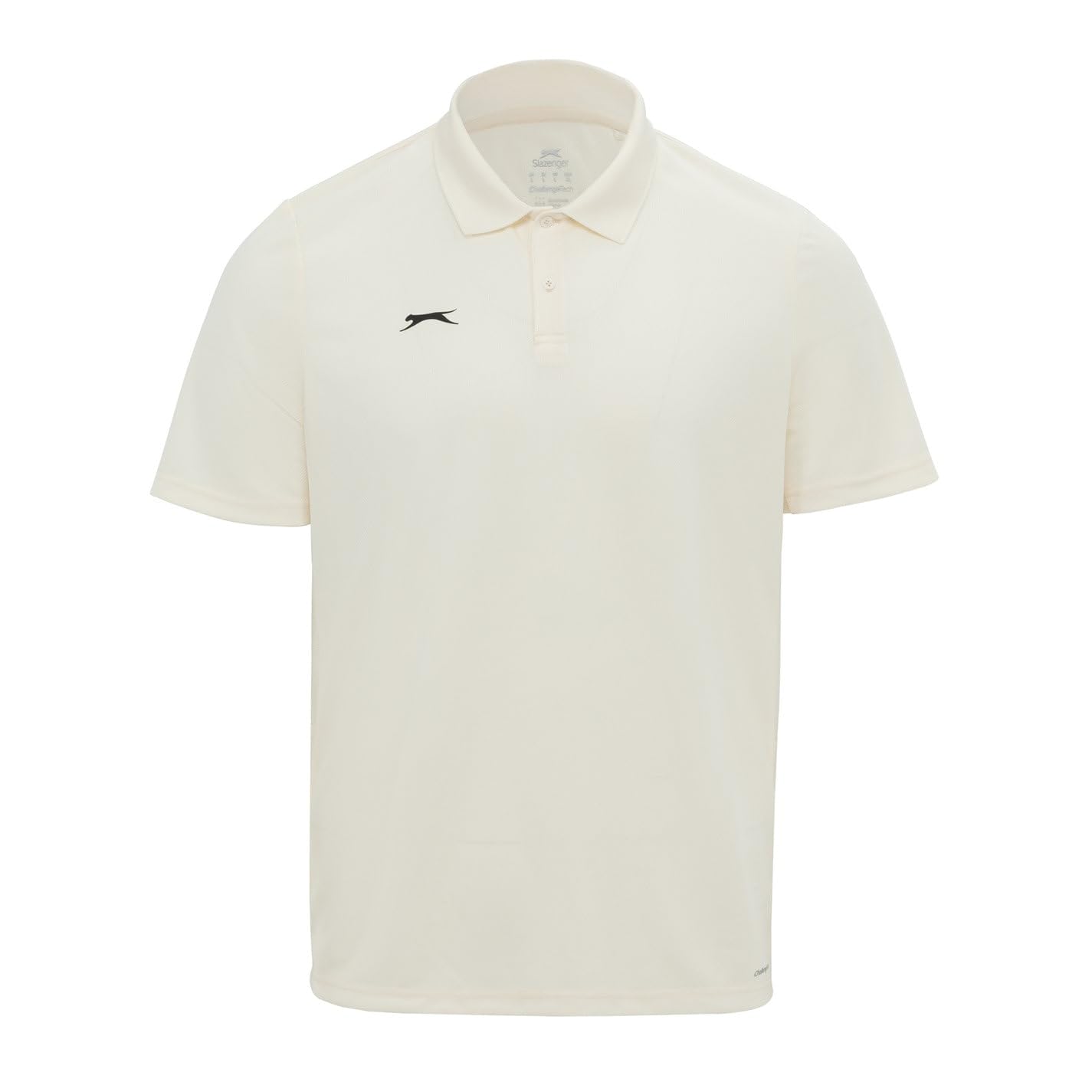 Slazenger Men's Short Sleeve Cricket Shirt Cream Extra Small