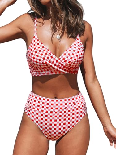 CUPSHE Bikini Sets for Women Two Piece Swimsuits High...