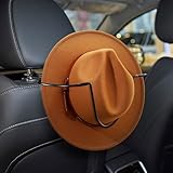 Eclatify Folding Design Hat Rack For Car, Cowboy Hat Holder For Truck SUV Car(keep Hat Shape), Automotive Seat Back Hard Hat Holder Car Clothes Hanger, Cowboy Hat Organizer for Automotive Travel