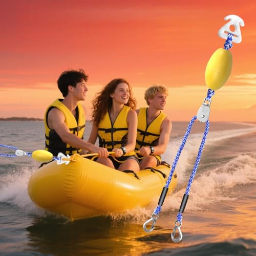 Miniatura 3 de Dubbulon Cuerda De Remolque Para Moto Acuática - Cuerda De Esquí Acuático De 4.9 M Con Flotador,Para Remolcar Navegar Pescar Entrenar Surf Rescate En Lago Río
