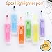 TopHomer Highlighters 6 Assorted Colors Highlighter Pens Inclined Head Tip Marker Pen Quick Dry for School Office Home Supplies