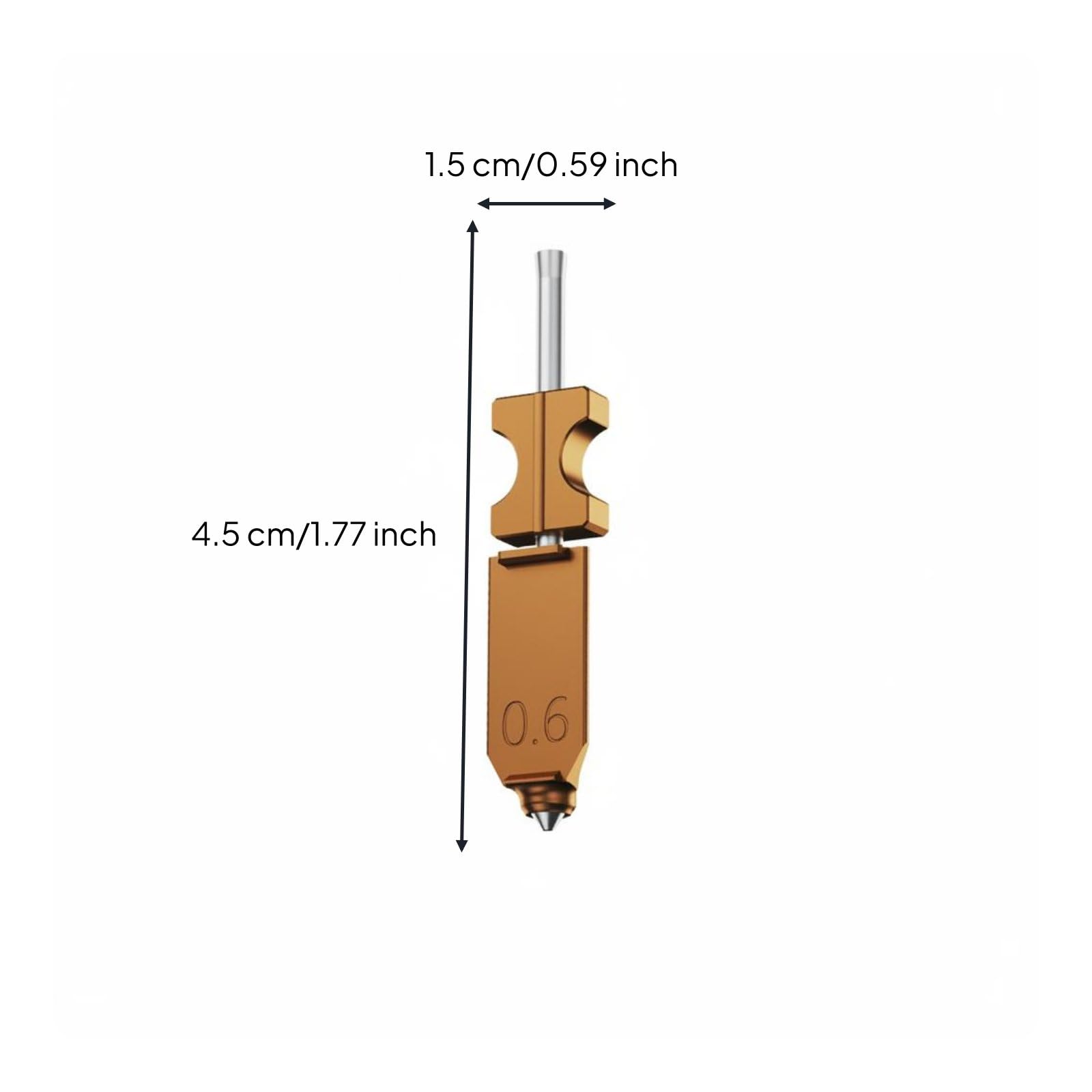 Buse d'Imprimante 3D AD5X Buse de Rechange Embout d'Extrusion Tête d'Impression Pièce Compatible Commutation Rapide de Buses Maintien de Production, 0,6 Mm