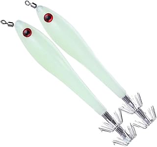 LIOOBO 5 Pçs Iscas De Plástico Iscas De Pesca De Água Doce De Água Salgada Brilho Vermes De Camarão Isca De Metal Ganchos De Lula Gabaritos De Pesca De Água Salgada Pequena Isca De Pesca