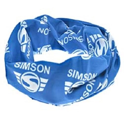 Preisvergleich Produktbild Schlauchtuch, Multifunktionstuch, Halstuch - Motiv: SIMSON-Markenlogos - Blau