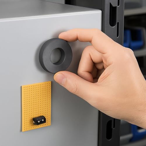 Ferrit Magnete Ringmagnete 45 x 22 x 9mm 5 Stück Keramik Magnet mit Loch unbeschichtet Schwarz Starke Magnetring Große Industriemagnete Hartferrit Lochmagnete für Handwerk DIY