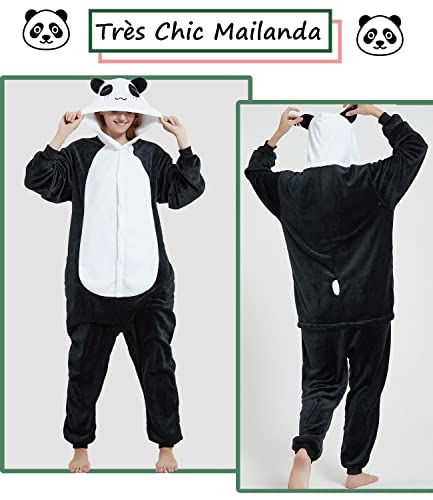 Très Chic Mailanda Panda Cosplay Pajamas Adult Unisex Onesies Animal Sleepwear Halloween Costume #TOP1