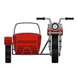 Motorcycle with Sidecar, Vehicle Theme, Photo Prop, Photo Booth Selfie Frame, DIY Party Props (42x56 Inches)
