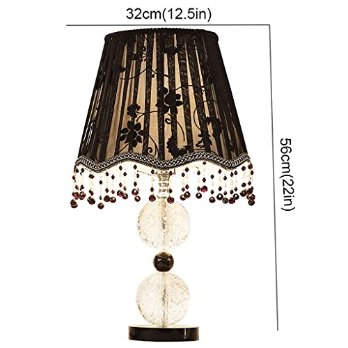Lampe de Bureau Bubble Crystal à Abat-Jour en Tissu Orientable