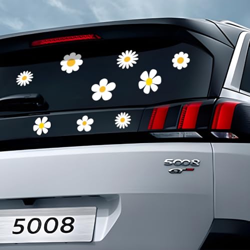 Image of Zpana Car Flower Magnet Decals, 24PCS Magnetic Funny Stickers for Vehicle Bumper Mirror Window, Cute Automotive Exterior Retro Decoration Accessories, Universal for SUV, Truck, RV(Style C)