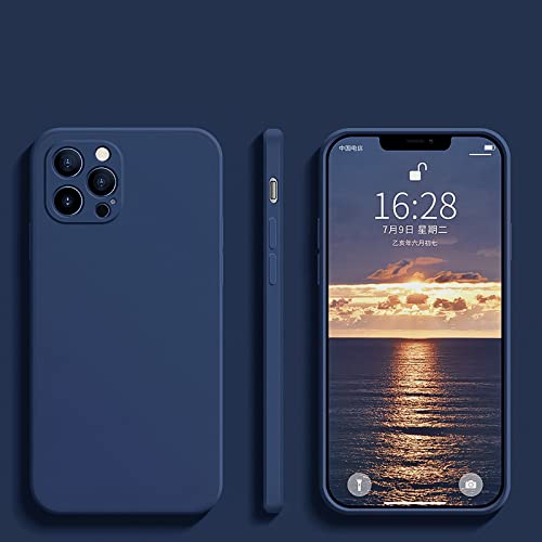 Housse iPhone 11 Pro silicone liquide bleu marine de finition premium mate