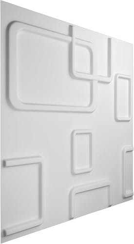 Miniatura 3 de Ekena Millwork WP20X20ODWH-CASE-12 19 5/8 pulgadas de ancho x 19 5/8 pulgadas de alto, Odessa EnduraWall Decorativo 3D Panel de pared cubre 32.1
