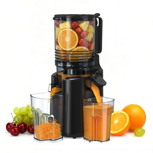 Image of Cold Press Juicer, Juicer Machines with 6 inch Large Wide Feed Chute, High Juice Yield Slow Masticating Juicer, Easy to Clean, Quiet Brushless Copper Motor, Juicers for Whole Fruits & Vegetables