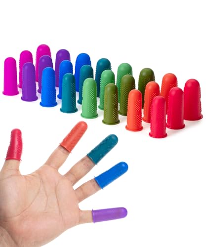 Mr. Pen- Hot Glue Gun Finger Protectors, 24 pcs, Assorted Colors Silicone Finger Protectors, Rubber Fingers Tips, Rubber Finger Covers, Rubber Finger Tips Protector, Finger Grip, Finger Rubber Tips