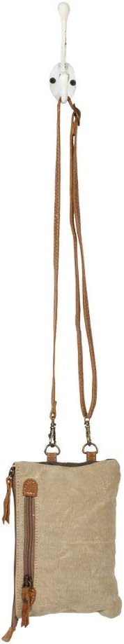 Myra Bag Stamp Pocket Upcycled Canvas Wristlet Pouch Bag S-1223 - Image 2