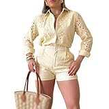 Photo Gallery cupitidu set casual da donna con stampa circolare e pantaloncini, abito estivo a maniche lunghe a due pezzi, abito da spiaggia traspirante, giallo, xl Photo Gallery cupitidu set casual da donna con stampa circolare e pantaloncini, abito estivo a maniche lunghe a due pezzi, abito da spiaggia traspirante, giallo, xl