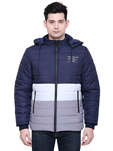 Image of Full Sleeve Nylon Quilted Hooded Jacket for Men