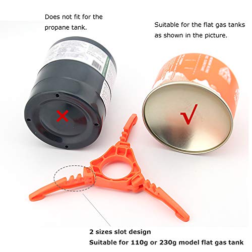 Fuel Can Stabilizer Canister Stand Gas Tank Bracket Stove Standard Bottle Shelf Stand Tripod Folding Canister Stand (Orange) #TOP5