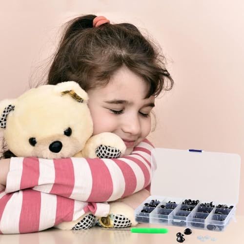 Image of 566PCS Safety Eyes and Noses for Amigurumi, Stuffed Crochet Eyes with Washers, Craft Doll Eyes and Nose for Teddy Bear Crochet Toy Stuffed Doll and Plush Animal Gifts (566PCS Safety Eyes)