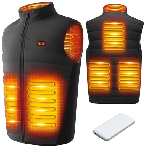 Image of LABEWVI Heated Vest for Men Women with Battery Pack 5V 10000mAh, Rechargeable Heating Electric Lightweight Vest