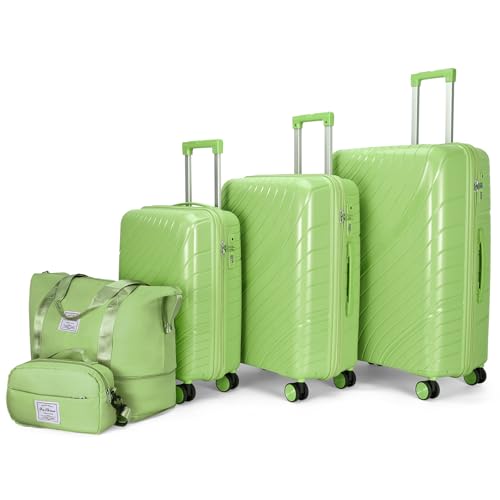 Luggage Sets 5 Piece, PP Luggage Set, Suitcases with Wheels, Hardside Hard Shell Travel Luggage with TSA Lock2