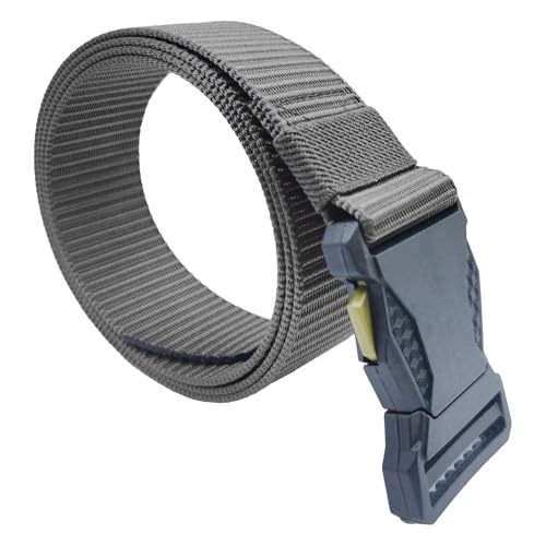 Men's Belt,Nylon Belts for Men with Plastic Buckle,Quick Release Tactical Belt,Sliding Ring Buckle