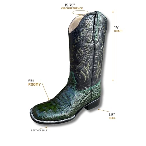 Image of Men's Alex Western Cowboy Boots Square Toe Pull On