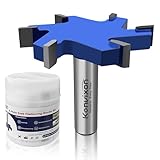Konvixon 6 Flute CNC Spoilboard Surfacing Router Bit 1/2 inch Shank, Extra Large 2-9/16