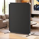 Room Divider for Privacy Protection - Single Panel Privacy Screen for Room Separation, 75.6" x 60" Portable Room Partition for Bedroom Office Dorm, Freestanding Divider Easy to Install ，Black