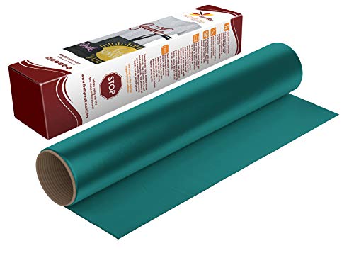Firefly Craft Regular Teal Heat Transfer Vinyl Sheet | Teal HTV Vinyl | Teal Iron On Vinyl for Cricut and Silhouette | Heat Press Vinyl for Shirts - 12 x 20