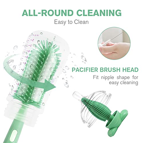 Vicloon Baby Bottle Brush, 3 in 1 Bottle and Teat Cleaning Brush - Image 3