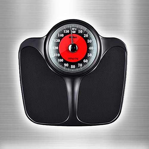 Meng Báscula Mecánica, Báscula Personal Mecánica, Báscula De Baño Analógica, Goma Antideslizante, Escala De Dial De Gran TamañO Fácil De Leer, hasta 160 Kg