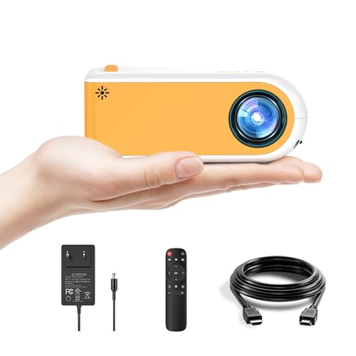 Image of Mini Projector, 1080P Supported Movie Projector, Portable Projector for Outdoor Indoor Home Theater, Compatible with Tablet TV Box Fire Stick Games etc