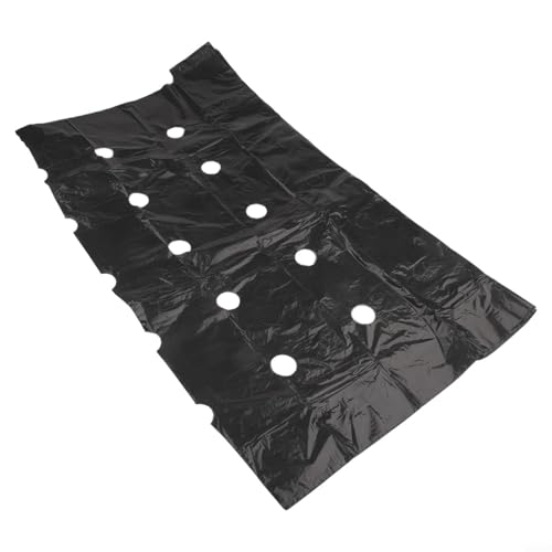 Yuanpgky Film de paillage perforé en polyéthylène pour plantation de légumes avec trous prédécoupés de 40 mm, 10 m x 0,95 m, film plastique noir (10 m x 0,95 m)