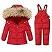 Zoerea Tuta da Sci per Bambino Unisex Set Tute Completo da Neve 2 Pezzi Snowsuit Caldo Invernale Giacca Cappotto con Cappuccio