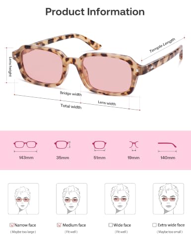 Image of SOJOS Trendy Rectangle Polarized Sunglasses Womens Mens SJ2610
