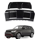 ruihaipkg Bumper Skid Plate Trim Cover Kit Replacement Fit for Range Rover Sport 2014-2020 Front+Rear Gloss Black Plastic