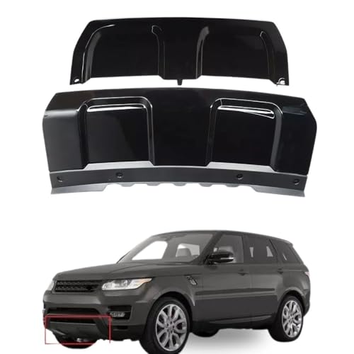 ruihaipkg Bumper Skid Plate Trim Cover Kit Replacement Fit for Range Rover Sport 2014-2020 Front+Rear Gloss Black Plastic