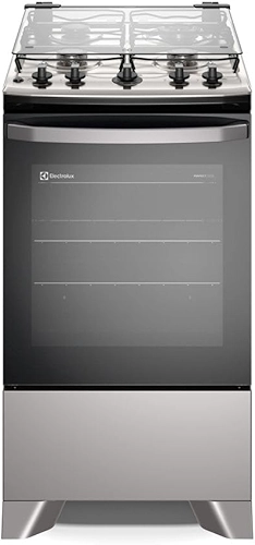 Fogão Electrolux 4 bocas Efficient com PerfectCook Prata (FE4IS) Bivolt